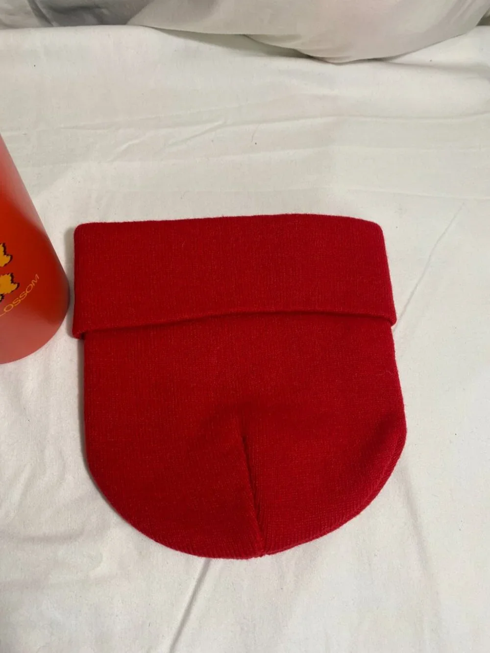 FLWR PWR Red Beanie & Matching Insulated Water Bottle Set Stay Hydrated